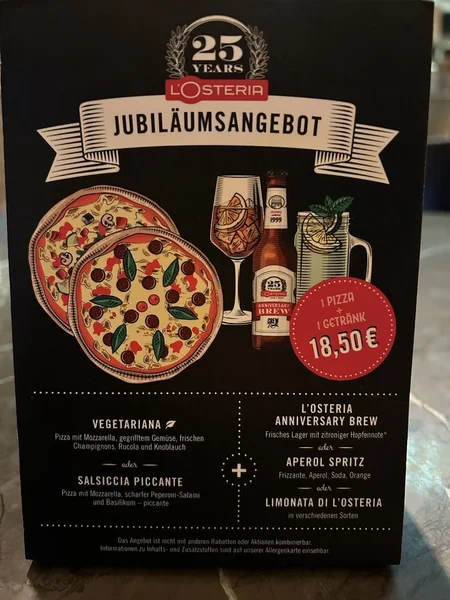 menu 1 of L'Osteria Köln Deutz