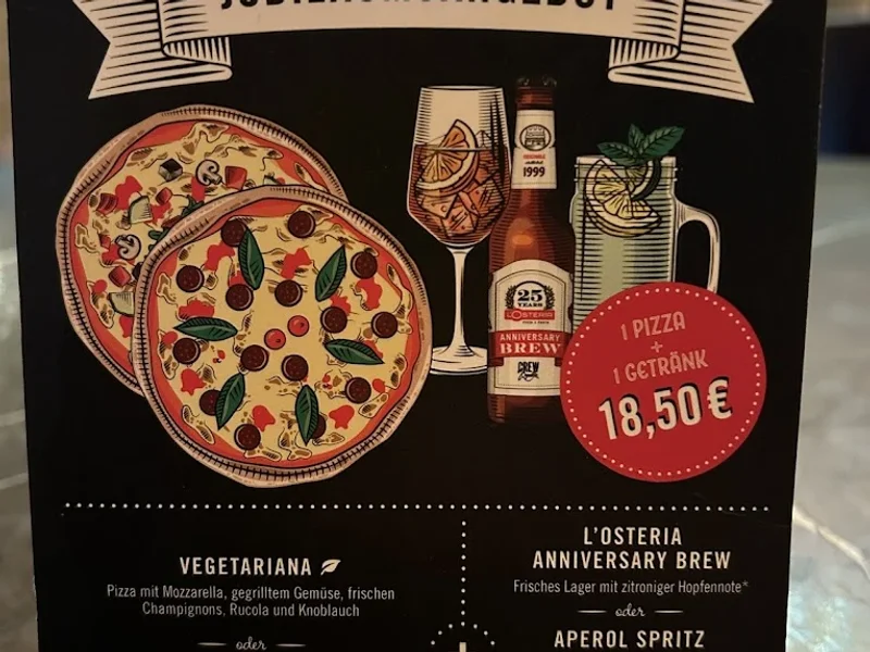 menu 1 of L'Osteria Köln Deutz