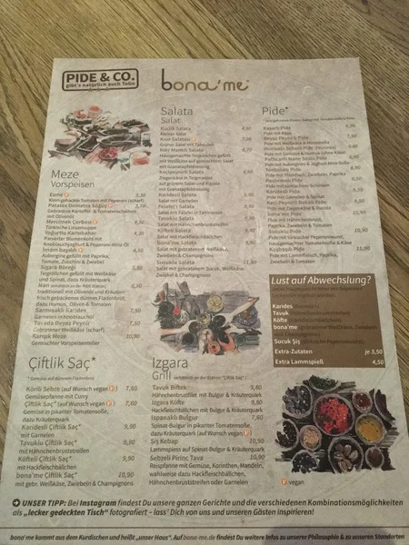 menu 2 of bona'me Köln-Deutz