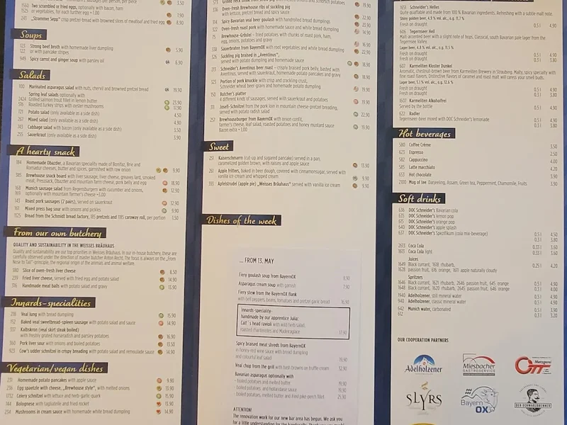 menu 0 of Weisses Bräuhaus im Tal