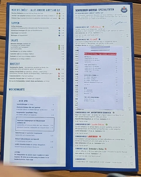 menu 1 of Weisses Bräuhaus im Tal