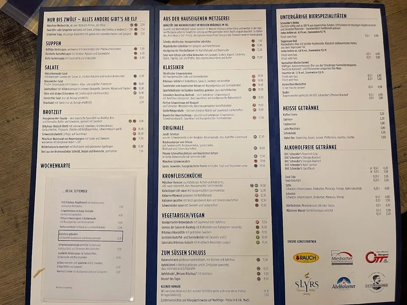 menu 2 of Weisses Bräuhaus im Tal