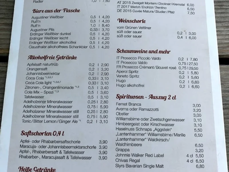 menu 1 of Haderner Augustiner
