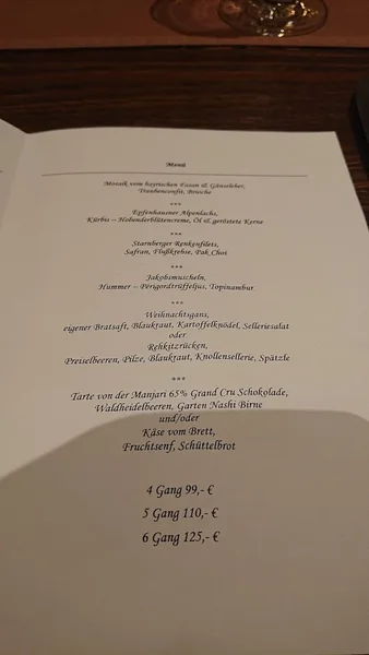 menu 0 of Restaurant Johannas