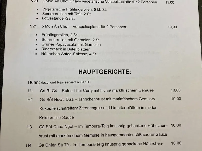 menu 0 of Cố Đô Bistro