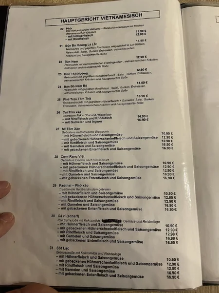 menu 1 of Huna Asia Food