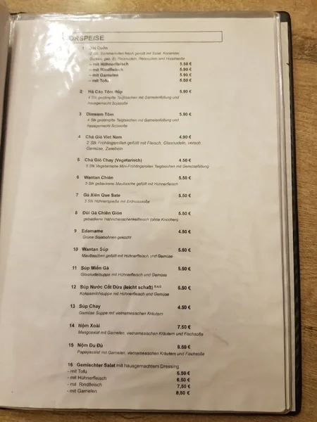 menu 2 of Huna Asia Food