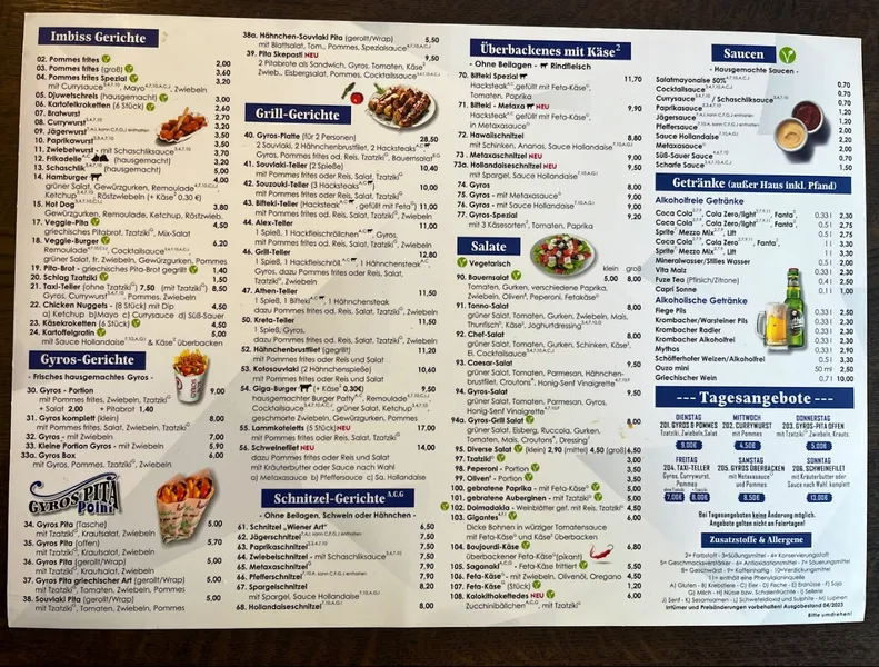 menu 2 of Gyros Grill