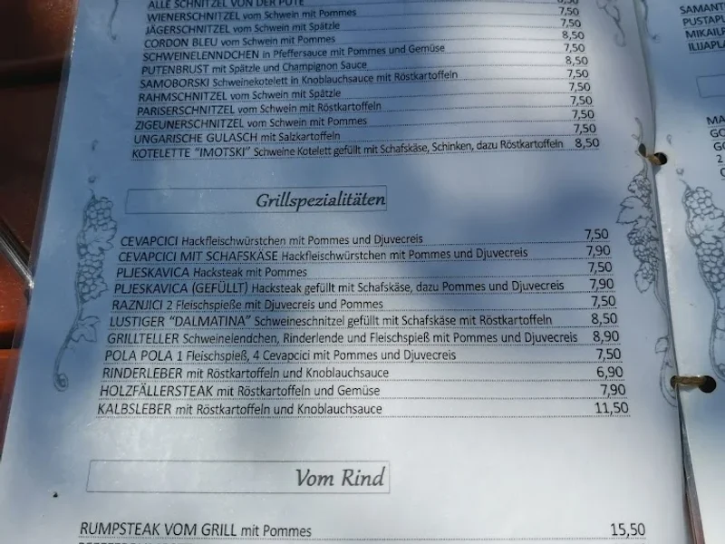 menu 1 of Gasthaus zum Maibaum