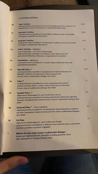 menu 0 of Chopan Schwabing