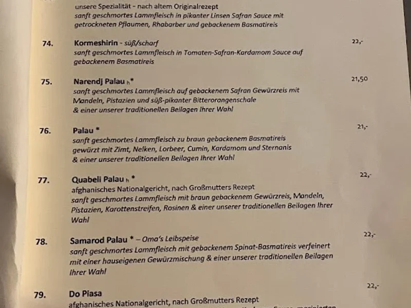 menu 0 of Chopan Schwabing