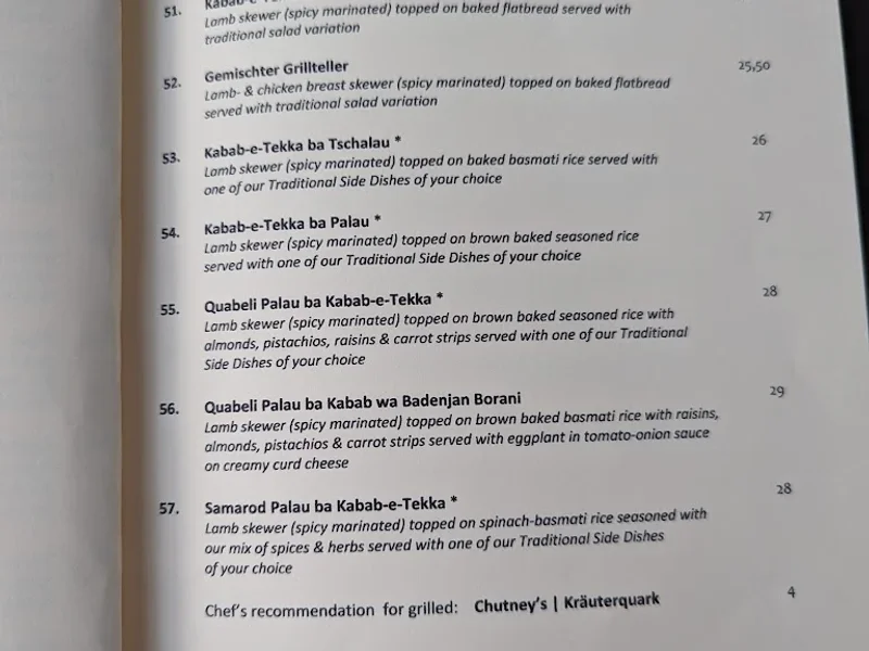 menu 1 of Chopan Schwabing