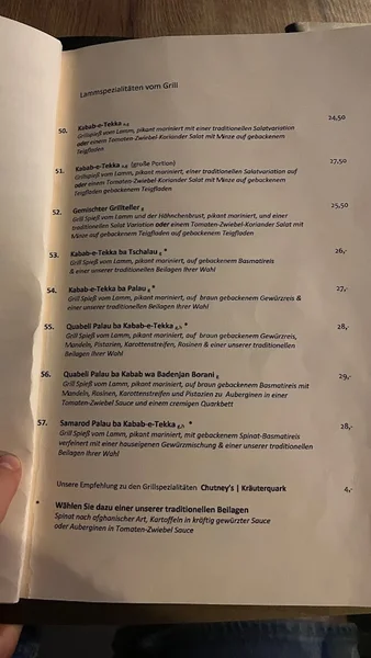 menu 2 of Chopan Schwabing