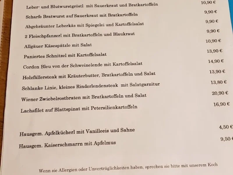 menu 0 of Restaurant Alte Heide