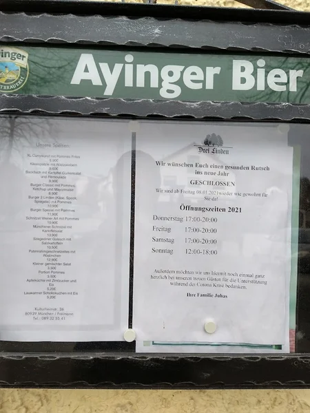 menu 1 of Drei Linden Schwabing-Freimann
