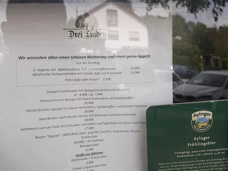 menu 2 of Drei Linden Schwabing-Freimann