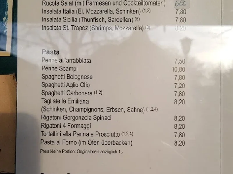 menu 0 of Pizzeria Fellini