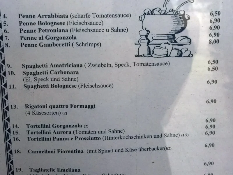 menu 2 of Pizzeria Fellini