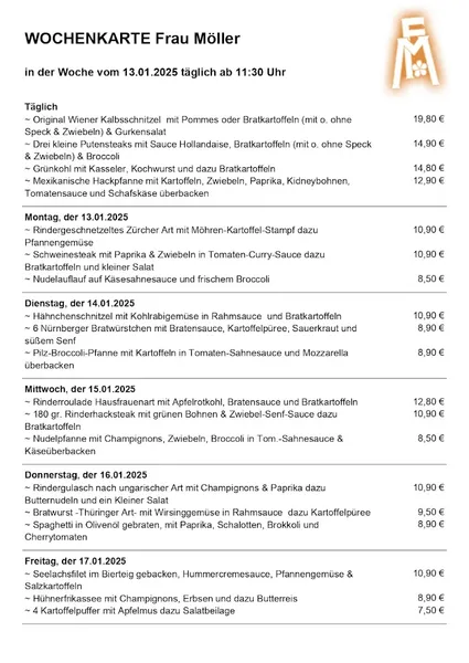 menu 2 of Frau Möller