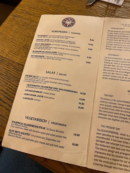 menu 1 of Schifferbörse Restaurant