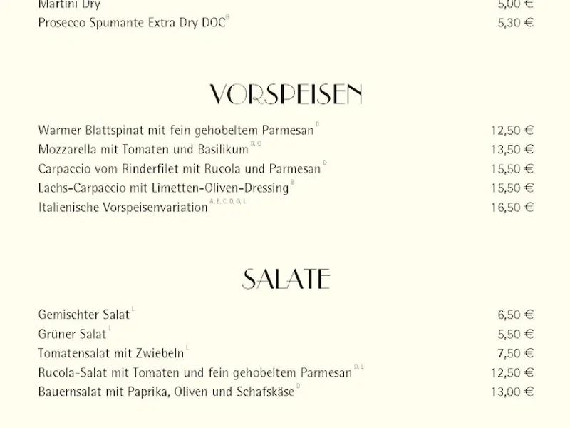 menu 1 of Speisemeisterei La Trattoria