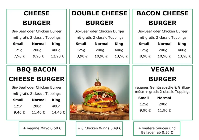 menu 0 of Better Burger Company