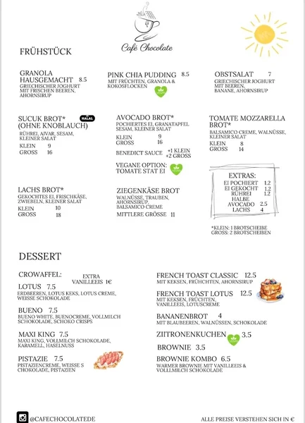 menu 0 of Café Chocolate