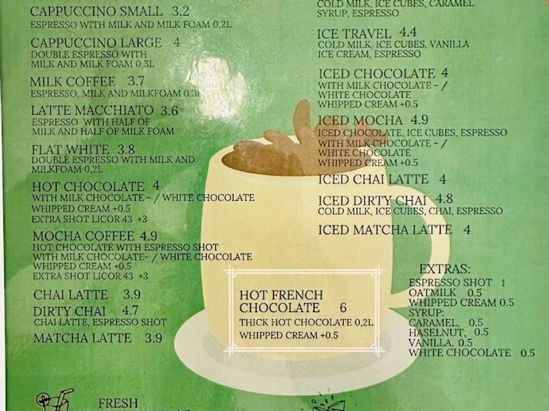 menu 1 of Café Chocolate