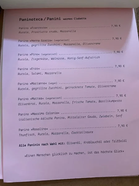 menu 0 of Jlöcklich - il caffè felice