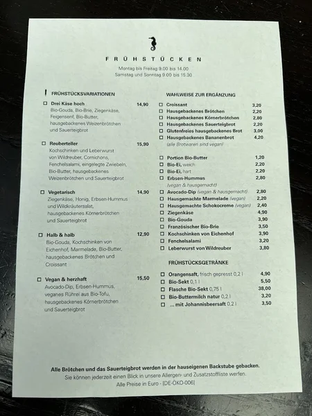 menu 2 of Café Sehnsucht