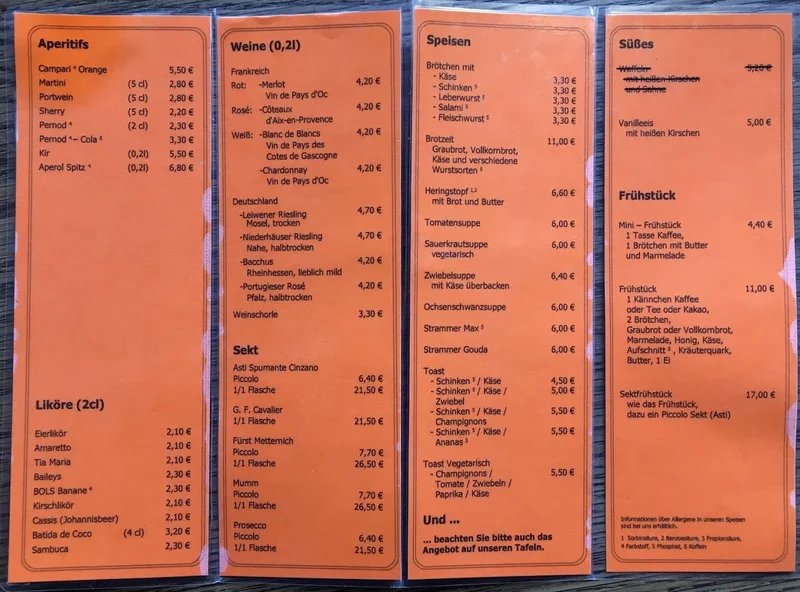 menu 2 of Café Stövchen