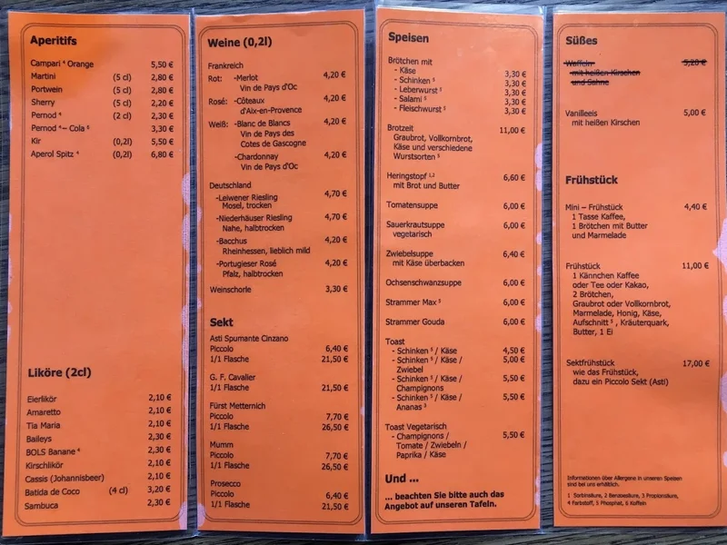 menu 2 of Café Stövchen
