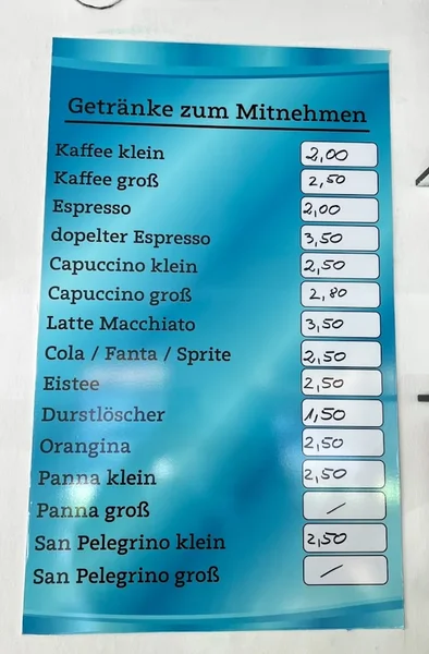 menu 1 of La Gelateria Romana