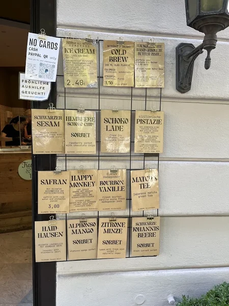 menu 1 of True & 12 Handmade Ice Cream