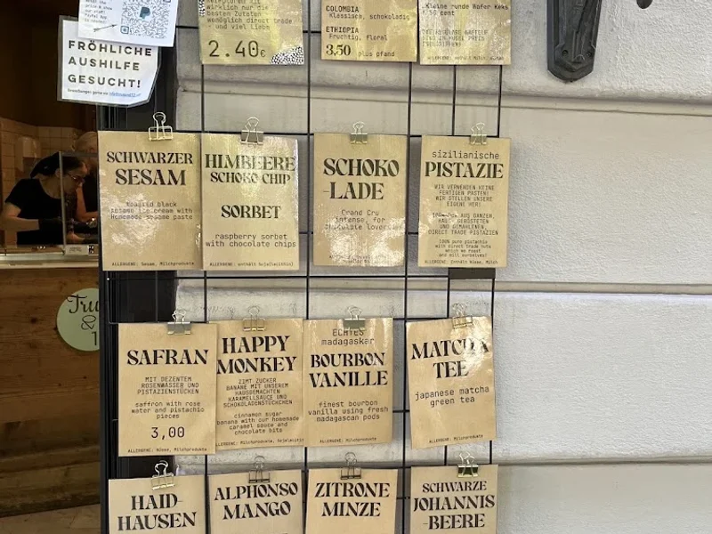 menu 1 of True & 12 Handmade Ice Cream