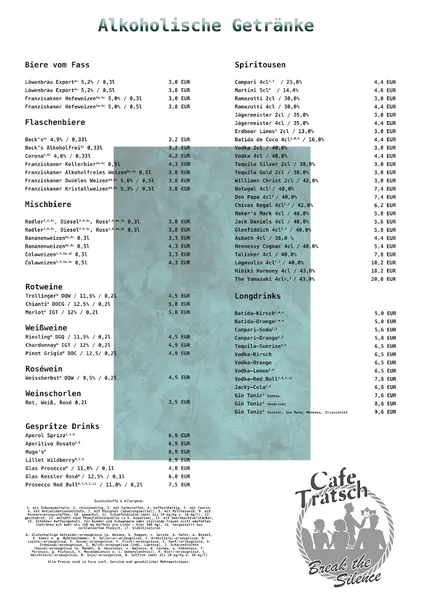 menu 0 of Café Tratsch