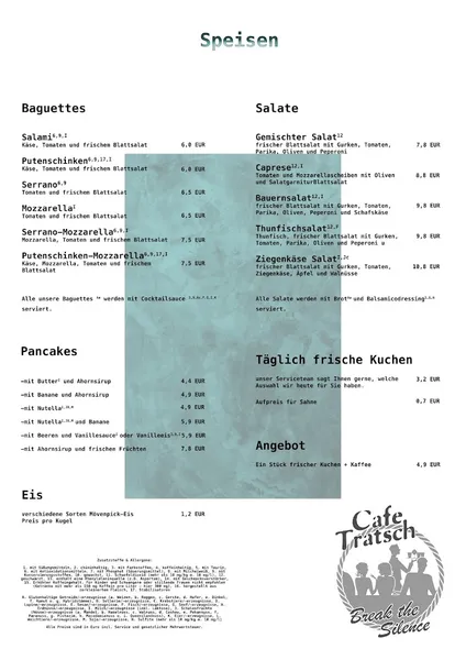 menu 2 of Café Tratsch