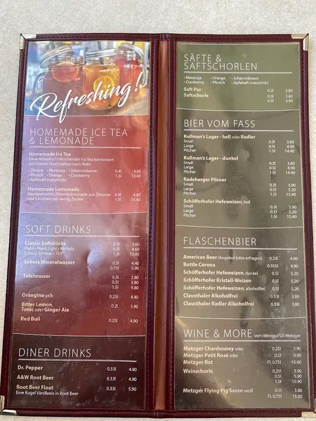 menu 1 of American Diner Durlach