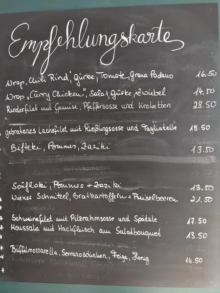 menu 1 of Judy's Pflug