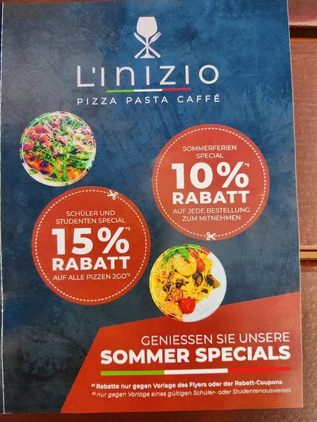 menu 1 of Restaurant L‘inizio