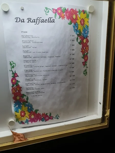 menu 2 of Da Raffaella