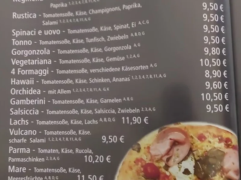 menu 1 of Pizzeria Orchidea - München