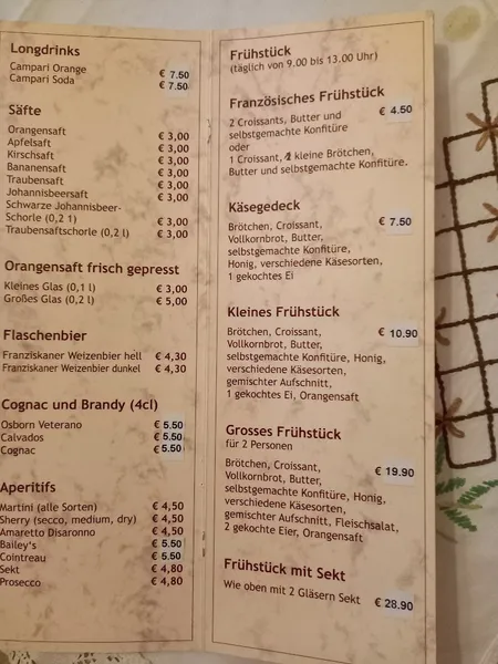 menu 0 of Blankeneser Café