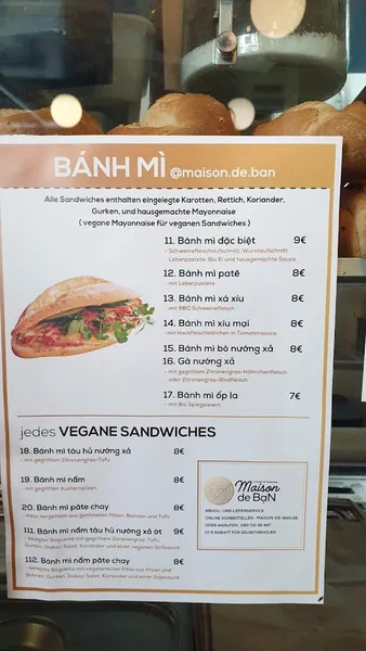 menu 1 of Maison de BạN