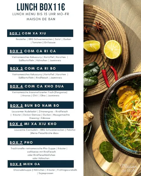 menu 2 of Maison de BạN