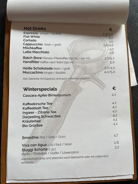 menu 1 of Mókuska Kaffeerösterei