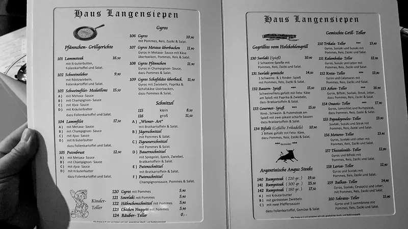 menu 0 of Gaststätte Haus Langensiepen jetzt Akropolis 2.0