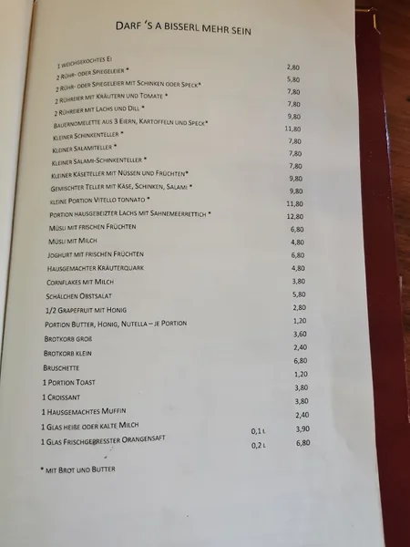menu 0 of Café am Beethovenplatz
