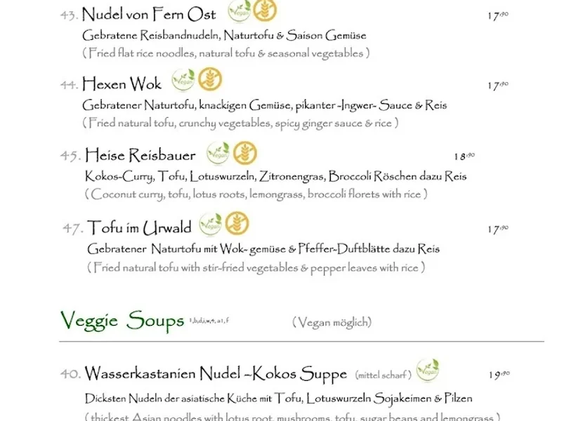 menu 0 of JACK GLOCKENBACH Vietnamesisches Restaurant München | Tages Bar
