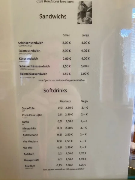 menu 0 of Café Konditorei Herrmann